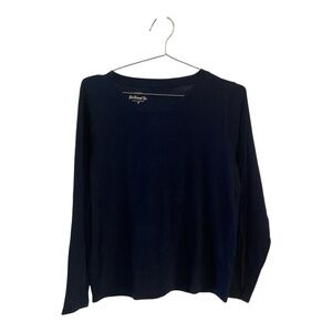 Navy Blue Long Sleeve Top